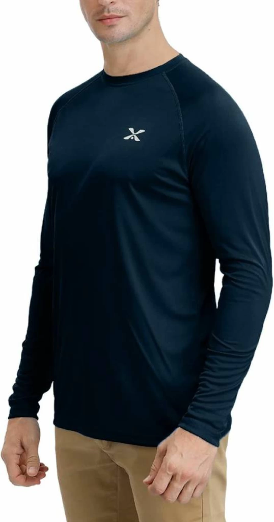 MOHEEN Men's UPF 50+ Long Sleeve Rash Guard Shirt - Quick Dry Sun Protection for Swimming, Fishing & Hiking - Sizes M to 3XL