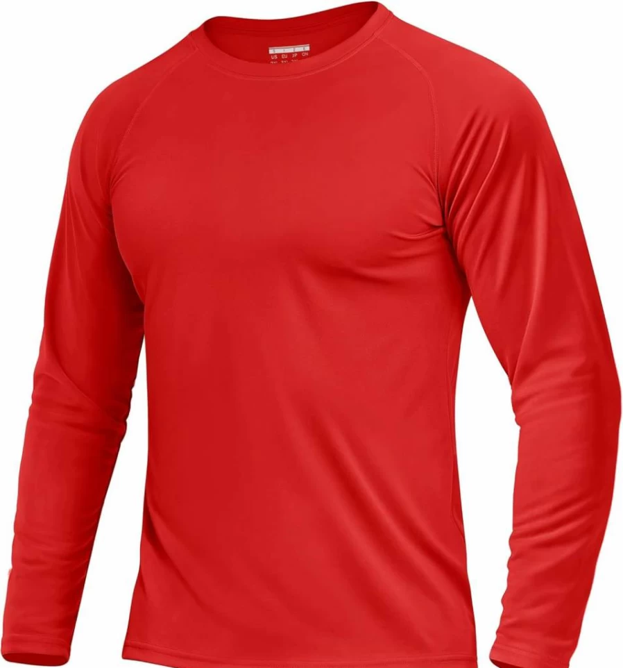 Boladeci Men's UPF 50+ Sun Protection Shirt - Long Sleeve Quick Dry UV Rash Guard Swim T-Shirt Lightweight SPF Swimwear