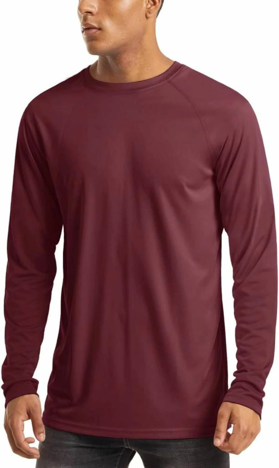 MAGCOMSEN Men's UPF 50+ Sun Protection Long Sleeve Shirt for Hiking, Running & Workout - Moisture Wicking Athletic Rash Guard