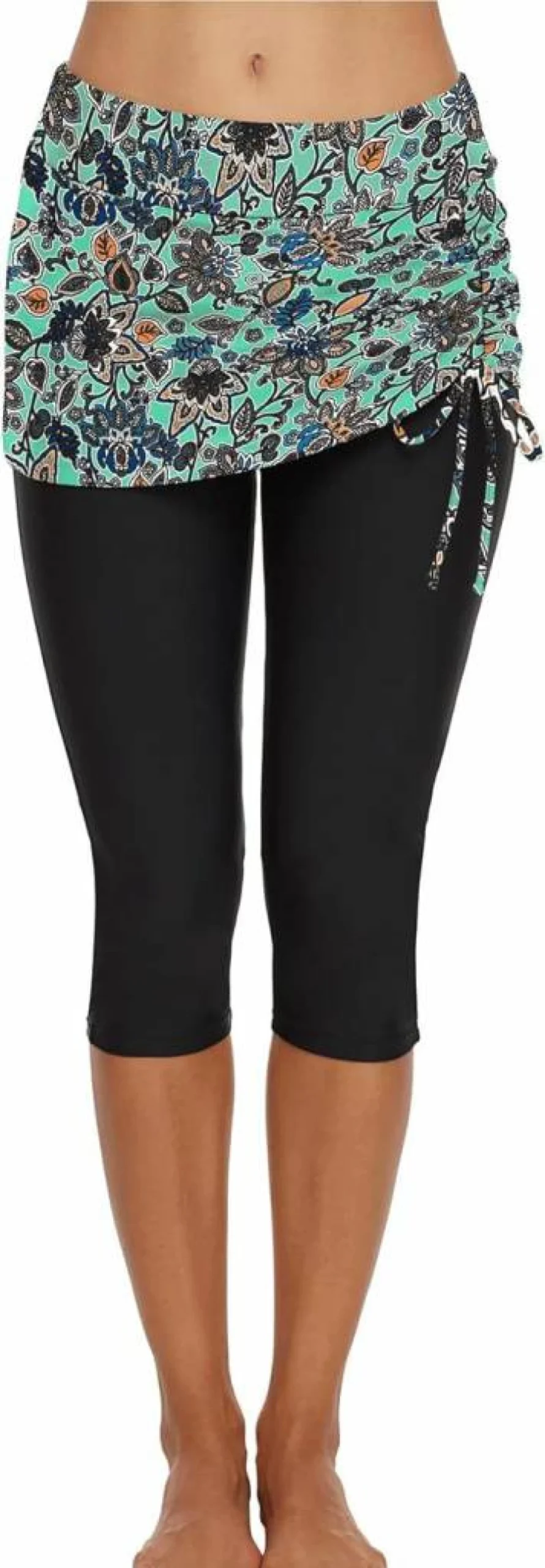 Leoparts Women's UV Protection Swim Capri Leggings - Quick Dry Surf Shorts & Water Sports Pants for Swimming