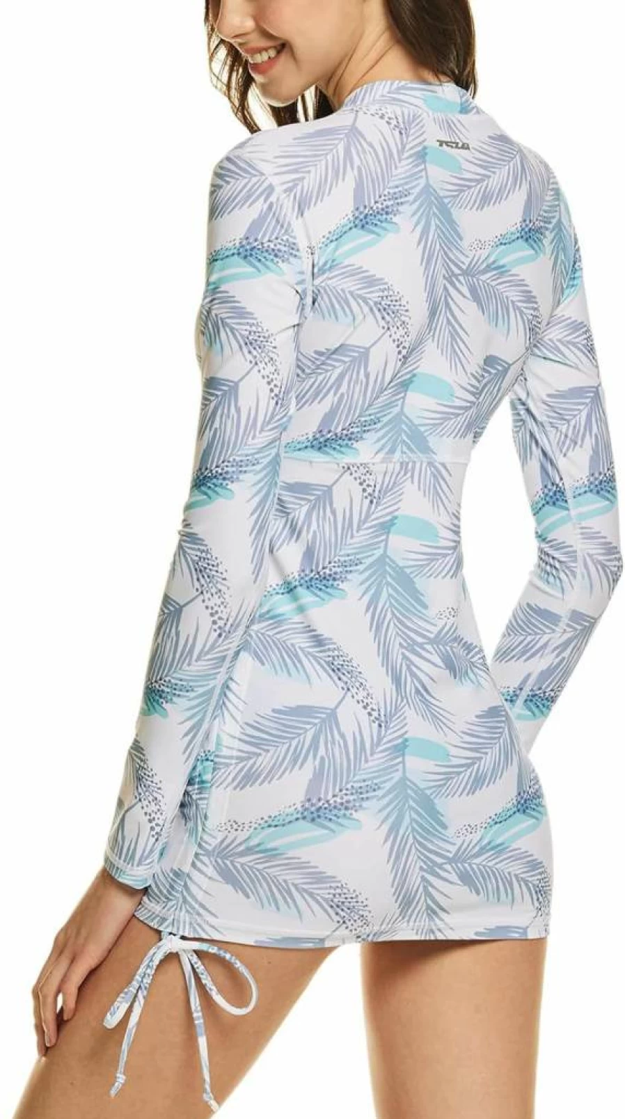 TSLA Women's UPF 50+ Long Sleeve Rash Guard Swim Shirt - Adjustable Half Zip Sun Protection Surf Top