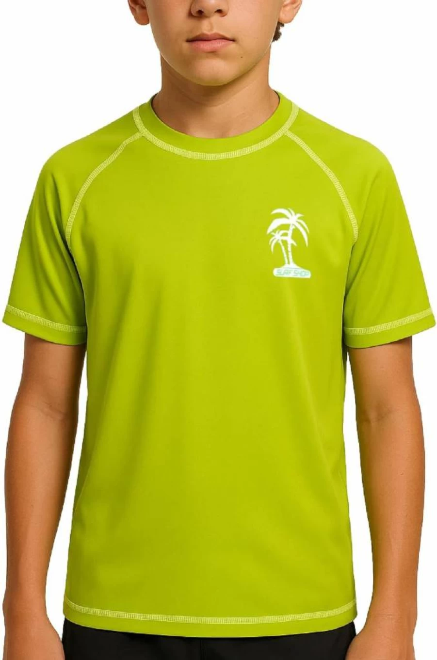 iXtreme UPF50+ Boys Rash Guard - Quick Dry Short Sleeve Swim Shirts for Toddler & Kids (12 Months-18 Years)