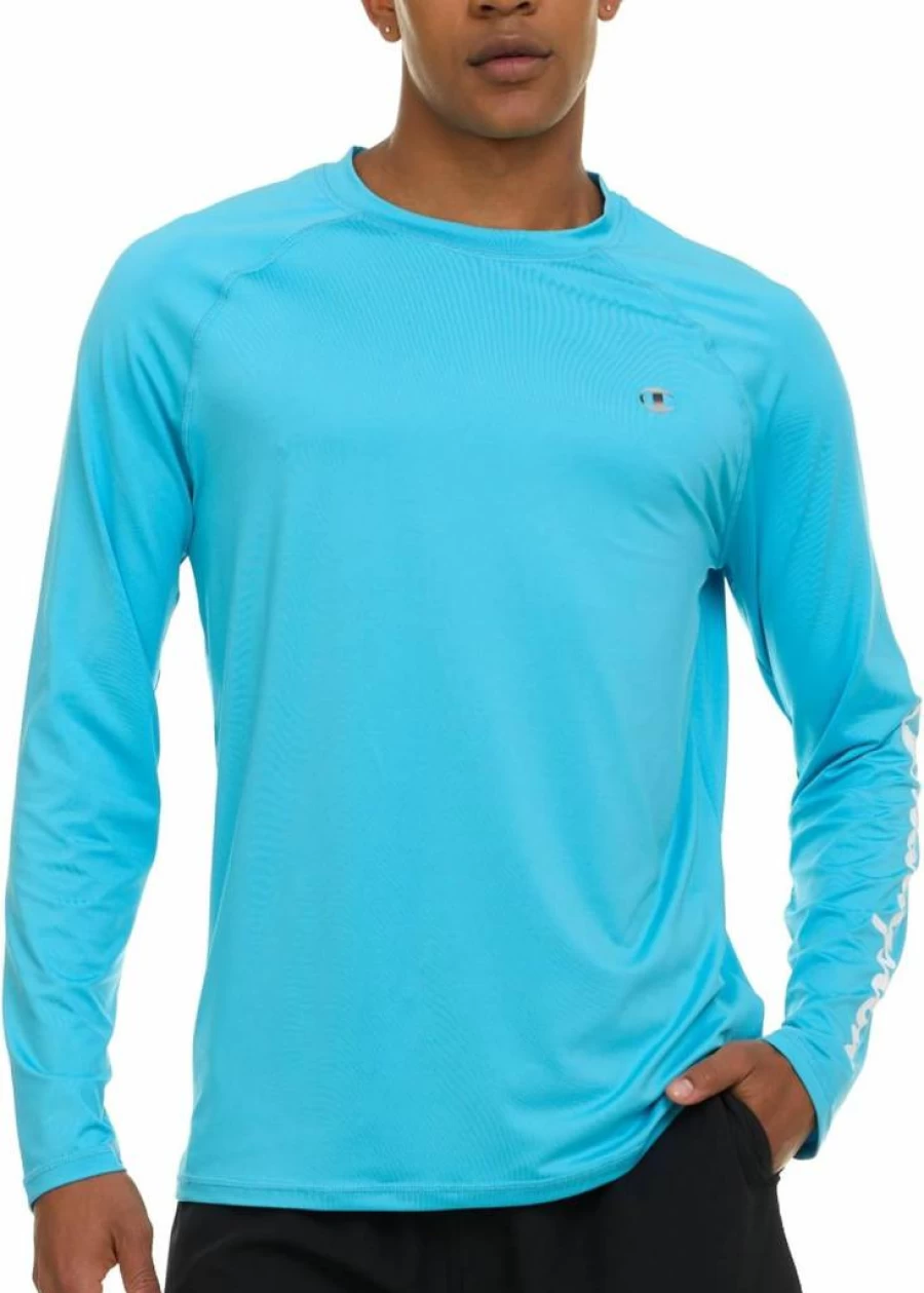 Champion Men's UPF 50+ Long Sleeve Rash Guard - Quick Dry Sun Protection Swim Shirt for Swimming, Fishing & Hiking