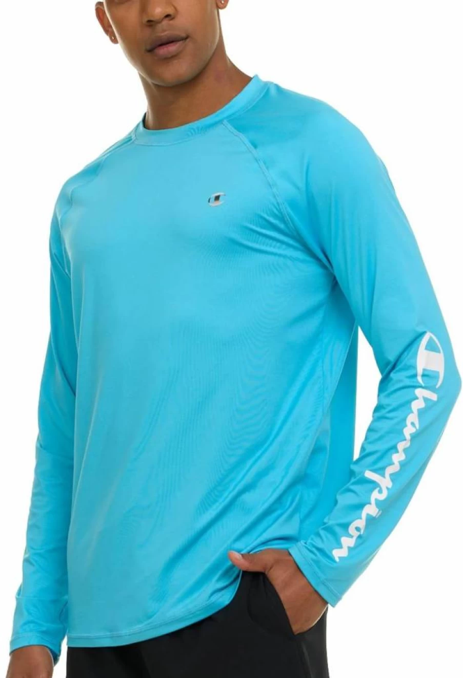 Champion Men's UPF 50+ Long Sleeve Rash Guard - Quick Dry Sun Protection Swim Shirt for Swimming, Fishing & Hiking